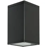 SU-MA Plafonnier spot extérieur 21x12 cm 1xE27 noir IP54 8003 BL