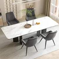 Hawthyhome Chaises de salle à manger, lot de 4 chaises rembourrées confortables Chaises de cuisine avec dossier Pieds en métal Gris