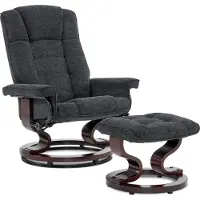 MCombo Fauteuil relax avec pouf, fauteuil TV pivotant à 360° avec fonction chaise longue, fauteuil TV, fauteuil de repos moderne pour le salon, 9019DE
