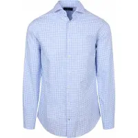 Steppin' Out Chemise Oxford Bleu Clair à Carreaux