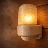 ADAKAT Applique murale pour sauna en porcelaine, E27, IP54, avec dôme en verre