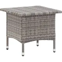 The Living Store Table basse Living Store Gris 50 x 50 x 47 cm en rotin synthétique