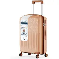 4FLY Valise à coque rigide Pixel PP 24 pouces – Taille L – Marron clair
