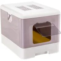 Ferplast Bac à litière pliable SAHARA gris rose avec pelle