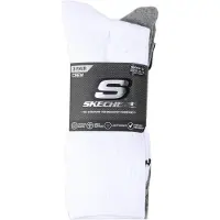 SKECHERS Unisexe, Chaussettes, 3pk Unisex Non Terry Crew, Blanc, (Lot de 3, 43 - 46)