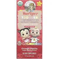 MaryRuth's , Cocomelon, Multivitamine Enfants en Bas Âge, Gouttes Liquides avec Fer, 1 - 3 Ans, Orange Vanille, 1 fl oz (30 ml)
