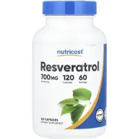Nutricost , Resvératrol, 700 mg, 120 gélules (350 mg par gélule)