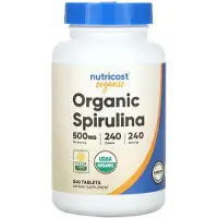 Nutricost , Spiruline Biologique, 500 mg, 240 Comprimés