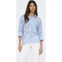 ONLY Chemisier 'ONLASTANA' bleu clair / blanc
