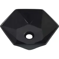Syfax Lavabo 41x36,5x12 cm Céramique Noir
