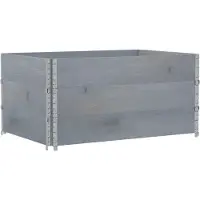 Syfax Colliers de palette 3 pcs gris 120x80 cm bois de pin solide