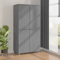vidaXL Armoire gris foncé 89x50x180 cm pin massif , Armoires Design 2024