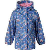MINOTI - Veste imperméable pour filles MN477 (92) (bleu cobalt/multicolore)