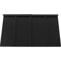 SucceBuy Marquise de fenêtre 112,5x61x61 cm, auvent de porte avec cadre triangulaire en acier, protection contre la pluie, la neige et le soleil pour portes, fenêtres, vérandas et balcons