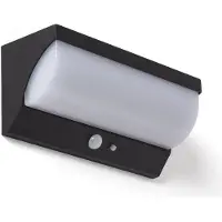 LEDKIA Applique Murale Extérieure Solaire Led 5w Aluminium Avec Détecteur De Mouvement Goran Noir