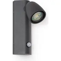 LEDKIA Applique Murale Extérieure Aluminium Avec Détecteur De Mouvement Abel Gris Foncé