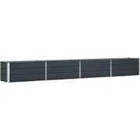 vidaXL Jardinière Anthracite 480 X 50 X 45 Cm Acier Galvanisé