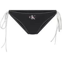 Calvin Klein Swimwear Bas de bikini 'CK Monogram' noir / blanc