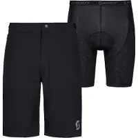 SCOTT - Short déperlant stretch VTT - Vertic LT W/Pad Shorts M Black pour Homme - Taille M - Noir