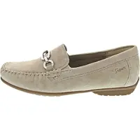 Sioux Cortizia-737 : Mocassins pour femmes, chaussures basses, couleur beige, style décontracté