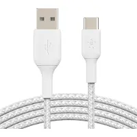 Belkin Boost Charge Braided Usb-a To Usb-c Cable 2m Blanc