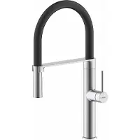NABER Robinet SERVIZIO VIREO 6, finition acier inoxydable, avec bec pivotant / Robinet de cuisine / Mitigeur monocommande