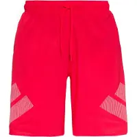Adidas Boardshorts 'Big Bars' rouge clair / blanc