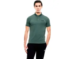 EA7 pour homme. 8NPF14_PJVQZ Polo vert Slim de Core Identity (3XL), Casuel, Coton, Manche courte