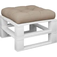 vidaXL Coussin de palette taupe 60x61,5x10 cm tissu