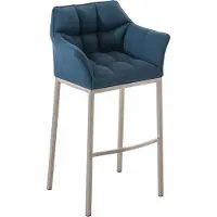 CLP Tabouret de bar Damaso E tissu avec piètement 4 pieds