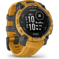Garmin - Montre GPS - Instinct 3 45mm Solar Sunburst/Gray - Orange