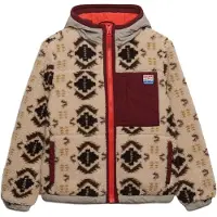Superdry Sherpa Jaquard Fleece Hybrid Jacket Marron M Femme