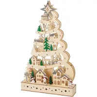 Koopman Décorations de sapin de Noël avec éclairage LED 45 cm