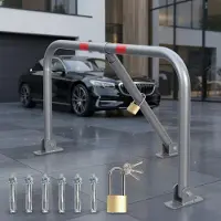 Melko Arceau de parking rabattable Poteau de parking 80CM Barrière de parking Bornes