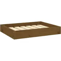 Syfax Lit pour chien Marron miel 61,5x49x9 cm Bois de pin solide