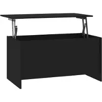 Syfax Table basse noir 102x55,5x52,5 cm bois d'ingénierie