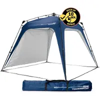 DS Produkte Where Tomorrow Lumaland Outdoor Pavillon 2,5 x 2,5m imperméable & protection UV incl. 1x panneau latéral sac piquets camping & tente de fête montage 2 min