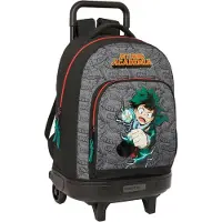Safta My Hero Academia 33l 33x45x22 Cm Wheeled Backpack Gris Enfants