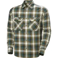 Helly Hansen Lokka Flannel LS Shirt, chemise, homme, vert/brun