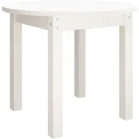 Syfax Table basse blanche Ø 55x45 cm pin massif