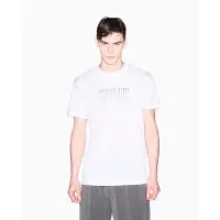 Armani Exchange pour homme. XM002519AF10334U0009 T-shirt slim (XS), Blanc, Casuel, Coton, Manche courte