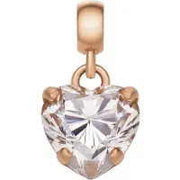 Daniel Wellington Pendentif Plaqué Or Avec Breloques En Forme De Coeur Transparent Dw00400424