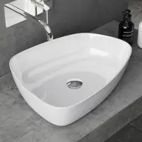 Doporro Lavabo Vasque à Poser Blanc 50cm Lave Main Colossum806 51,1x38,7x12cm