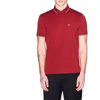 Armani Exchange pour homme. XM001289AF10363U5101 Polo sur mesure (S), Rouge, Casuel, Coton, Manche courte, Bordeaux