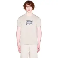Armani Exchange pour homme. XM002452AF10334U6229 T-shirt Basic Slim Fit beige (XXL), Casuel, Coton, Manche courte