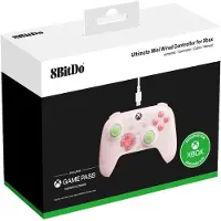 8Bitdo Ultimate Mini Wired (Xbox One S, Xbox One X, Xbox Series S, Xbox Series X), Manette, Pink, Transparent