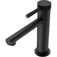 Doporro Robinet mitigeur noir mat pour lavabo ou vasque design 18,1cm