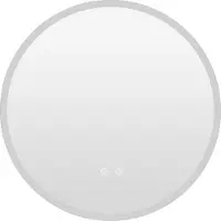 Northix Miroir de salle de bain rond à LED, 3 couleurs de lumière, anti-buée, Ø60 cm