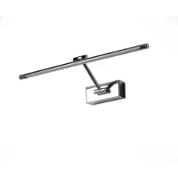 Alpinaluz « MIRO » Applique murale LED 48 cm, 10 W, pour l'éclairage de tableaux – Lumière chaude 2700 K, orientable, IP20, finition chromée