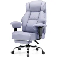 GTPLAYER Fauteuil gaming , fauteuil de bureau large en tissu haut de gamme, fauteuil PC ergonomique, fauteuil de bureau réglable et pivotant avec repose-pieds,
